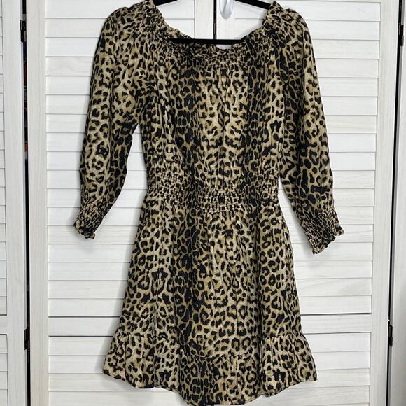 Veronica Beard Arcis Mini dress Animal Print Size Large - Picture 2 of 6